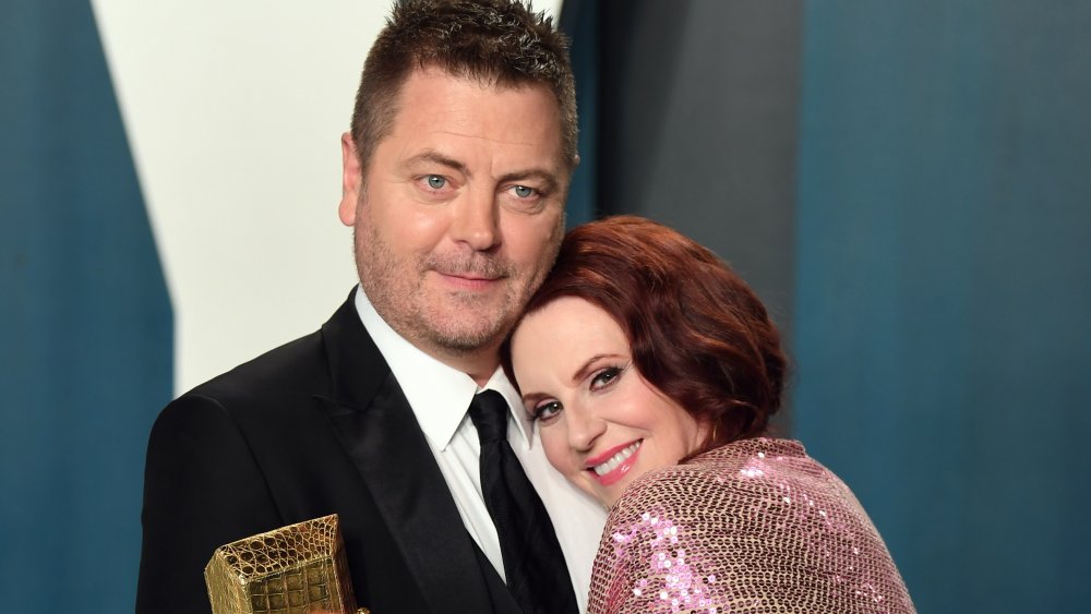 Actors Nick Offerman and Megan Mullally