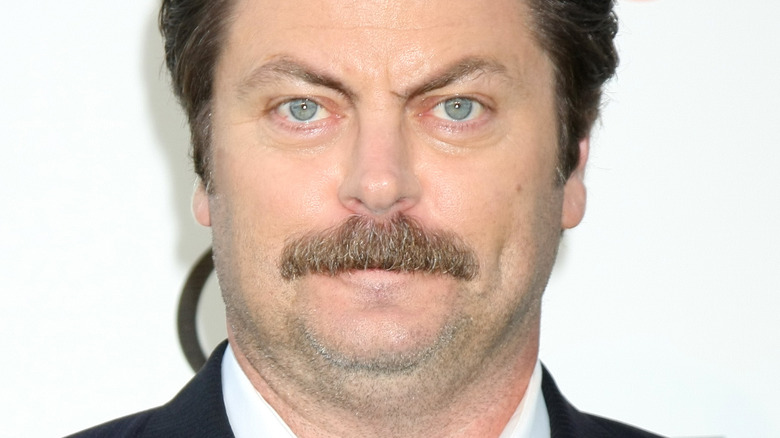 Nick Offerman making a straight face