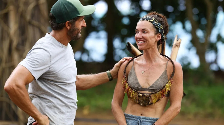 Jonathan LaPaglia with his hand on Parvati's shoulder on Survivor: Australia V the World