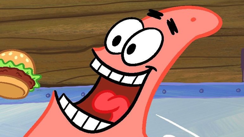 Animated drawing of Patrick with cheeseburger on SpongeBob SquarePants