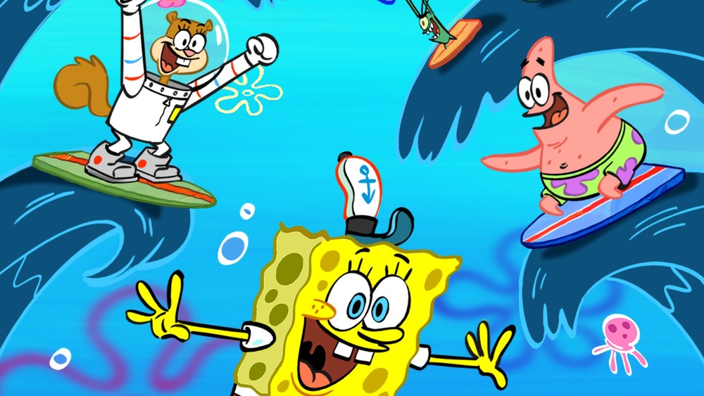 Sandy, SpongeBob and Patrick