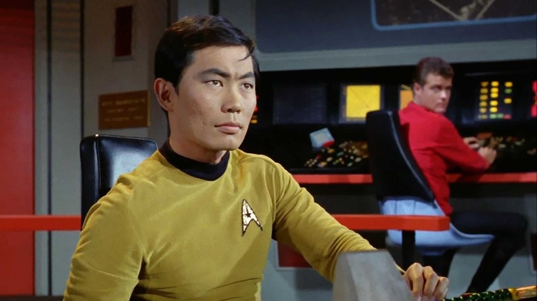 Sulu looking serious
