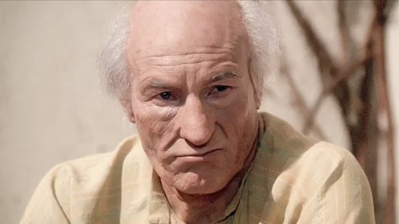 An elderly Jean-Luc Picard ponders the future in 
