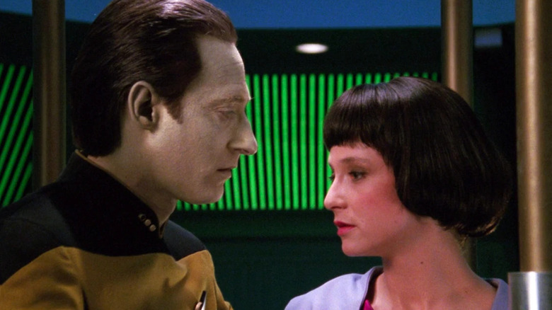 Data speaks to Lal in Star Trek the Next Generation