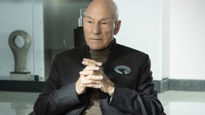 Jean-Luc Picard talking in room
