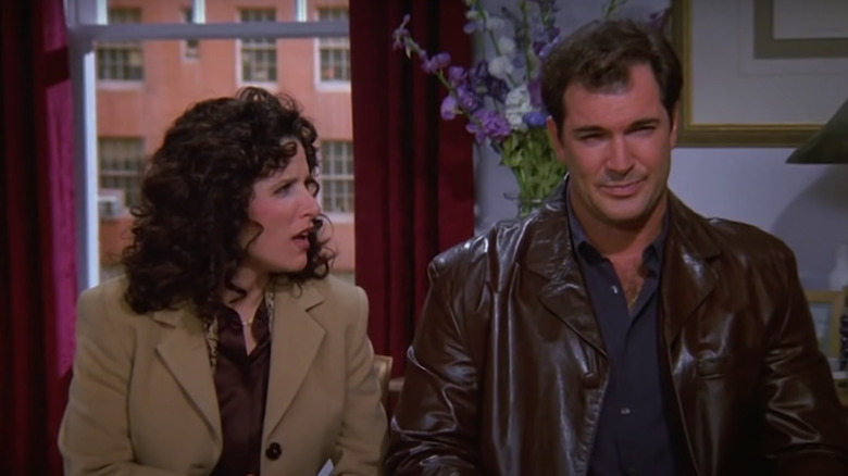 Elaine glaring at David Puddy