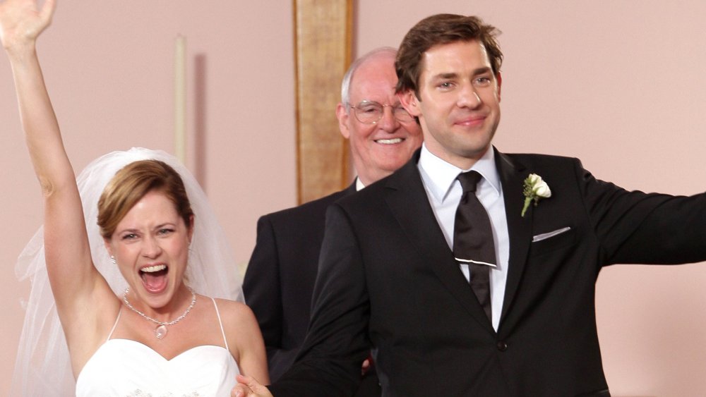 Jim and Pam at the alter on The Office