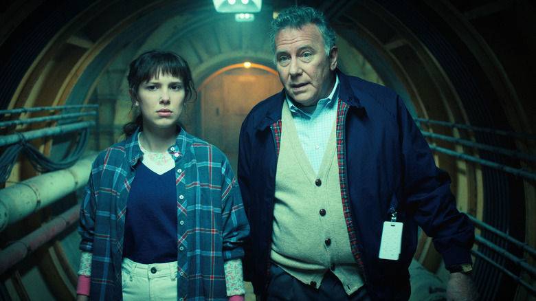 Paul Reiser with Millie Bobby Brown on Stranger Things