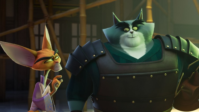 Gervais as Ika and Takei as Ohga