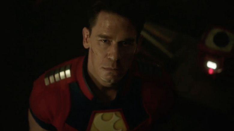 John Cena stares at Goff the butterfly in "Peacemaker"