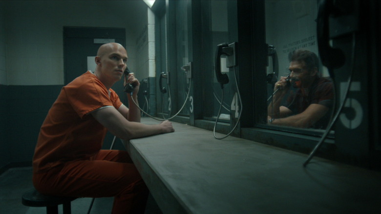 Rick Flag Sr. talking to Lex Luthor on Peacemaker Season 2