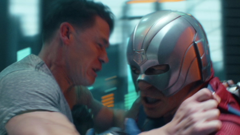 Chris fighting himself in Peacemaker Season 2