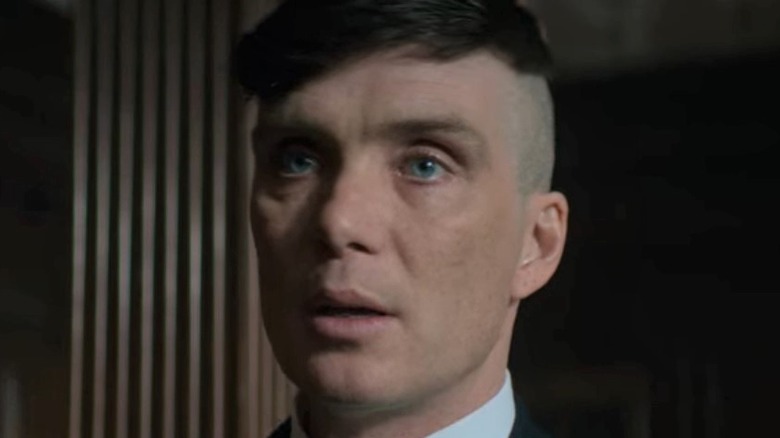 Tommy Shelby looking intense