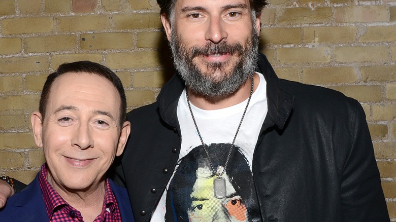 Paul Reubens posing with Joe Manganiello
