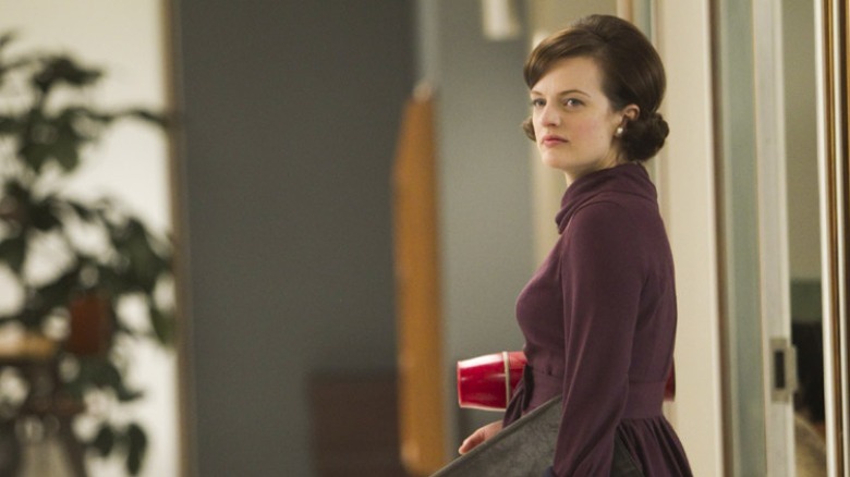 Peggy looks backward