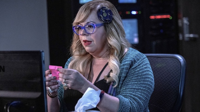 Garcia looking at her computer