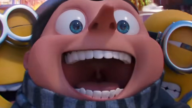 Gru screaming with joy