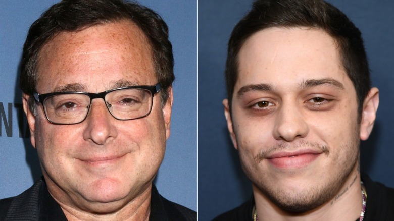 Bob Saget and Pete Davidson smiling