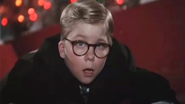 Ralphie about to go down the slide