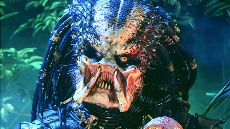 The Predator without its mask in Predator (1987)