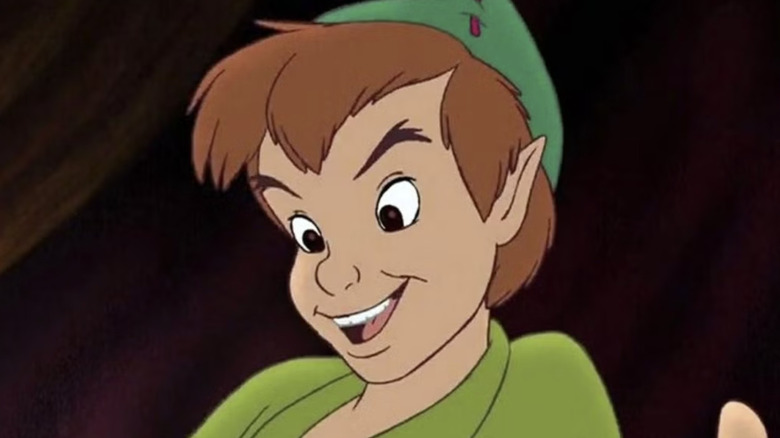 Peter Pan smiling impishly