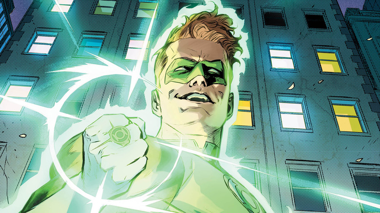 Hal Jordan wearing light-up ring