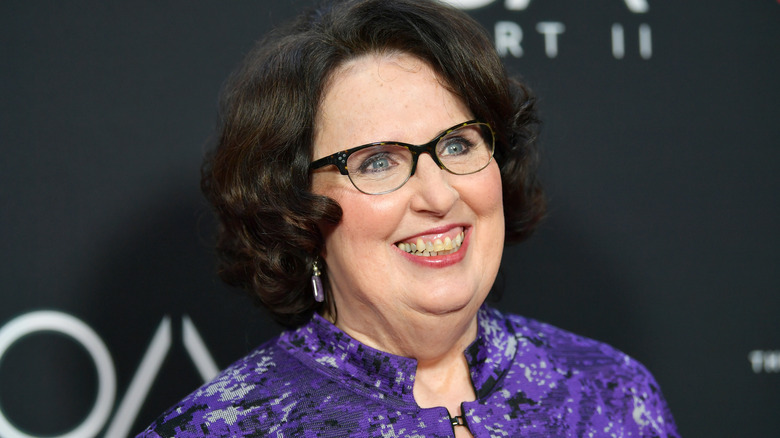 Phyllis Smith posing at event