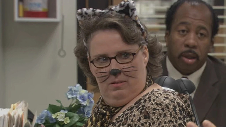 Phyllis in leopard makeup