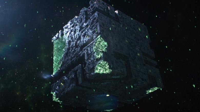 Borg cube in space