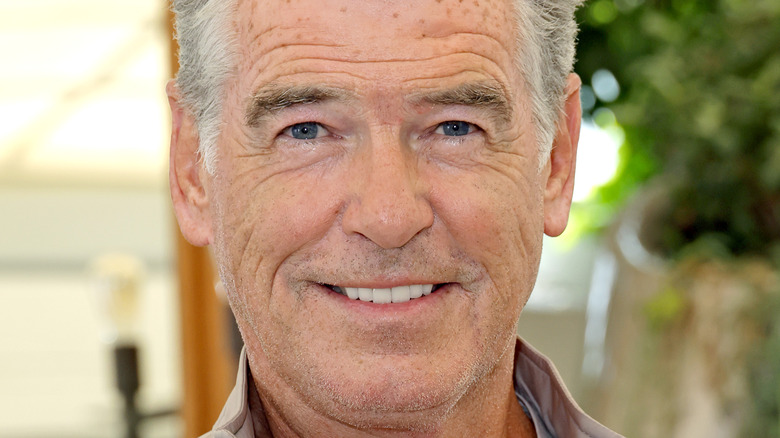 Pierce Brosnan smiling at DC event