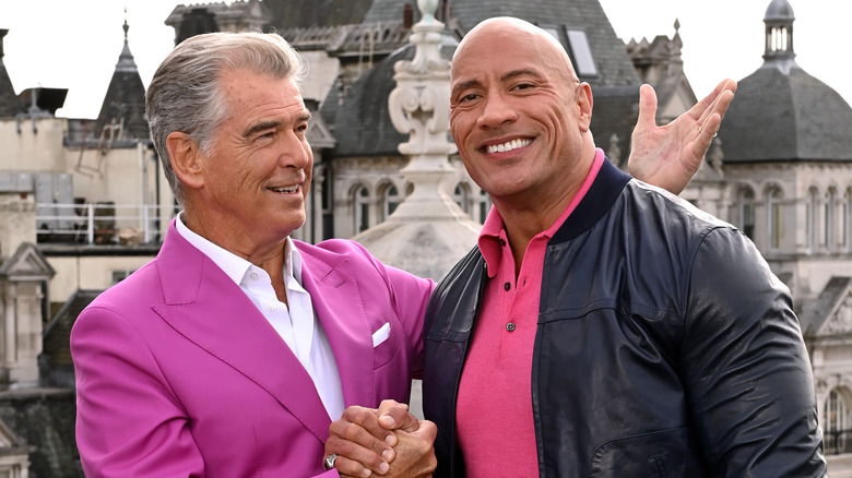 Pierce Brosnan and Dwayne Johnson 