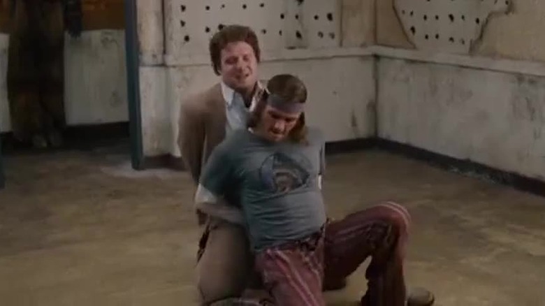 Dale Denton in an awkward position with Saul Silver