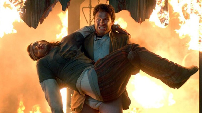 A pantsless Dale Denton rescues Saul Silver