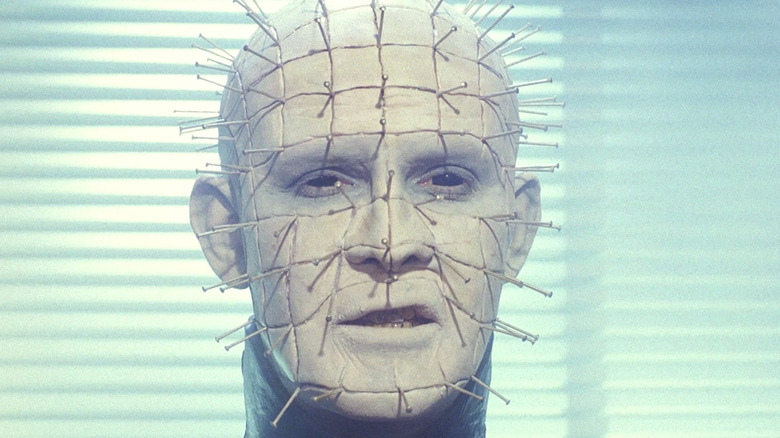 Pinhead in front of a window in Hellraiser