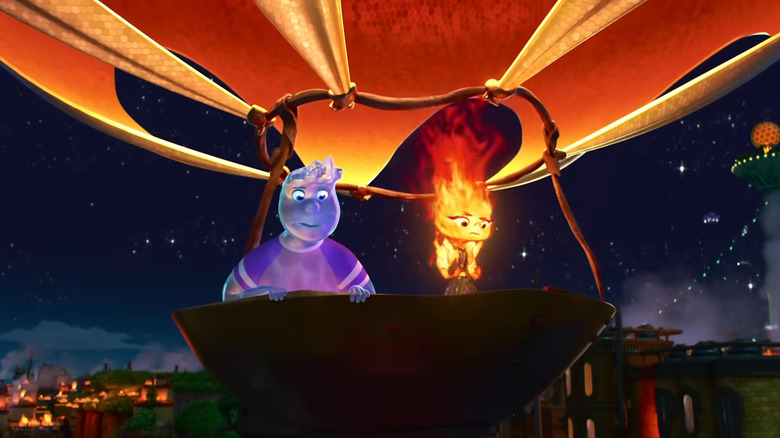 Wade and Ember in balloon