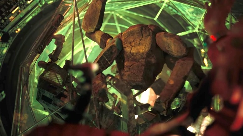 Rocky raises an arm inside a ship in "Project Hail Mary" (2026)