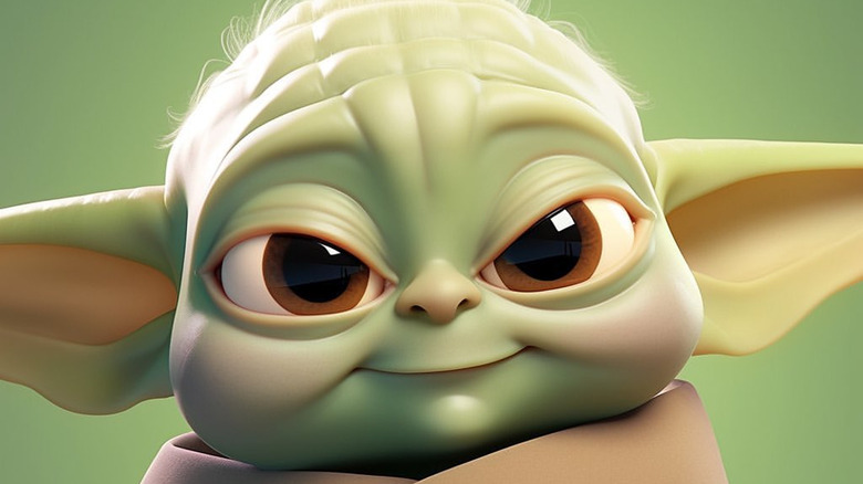 Yoda in Pixar style AI