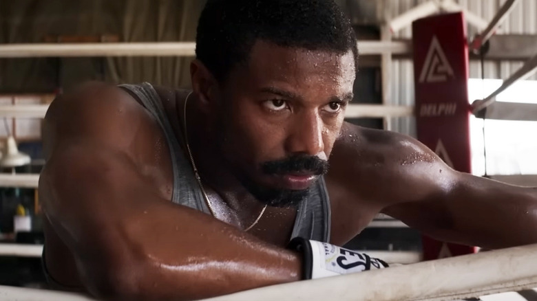 Adonis sweating in boxing ring