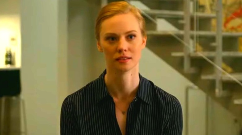 Karen Page looking pensive