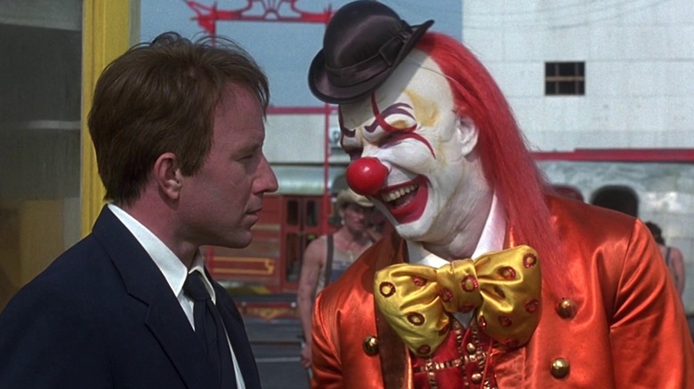 Biff the Clown laughing at Wilder in "Wilder Napalm" (1993)