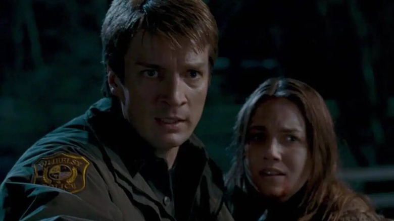 Bill Pardy looking scared in Slither