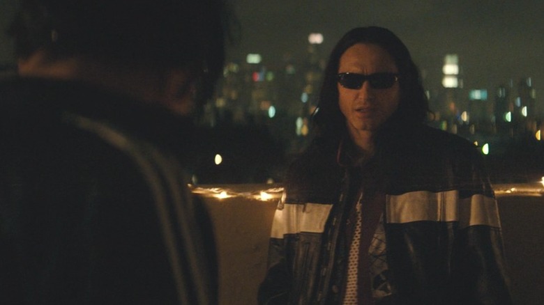 James Franco as Tommy Wiseau speaking to Tommy Wiseau in 2017's The Disaster Artist
