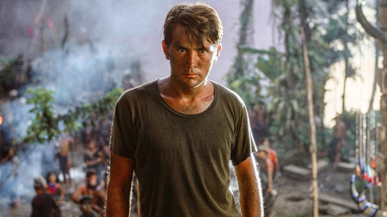 Capt. Willard walking up to Khmer temple in 'Apocalypse Now' (1979)