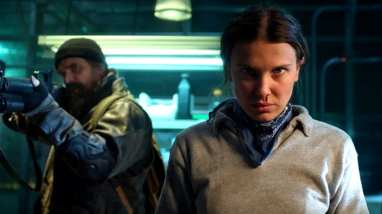 Eleven with a nose bleed in Stranger Things Season 5