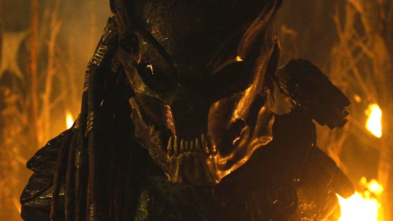 Berserker walking through the flames in Predators