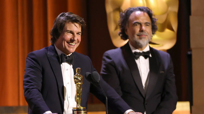 Tom Cruise and Alejandro González Iñárritu at an Oscars function (2025)