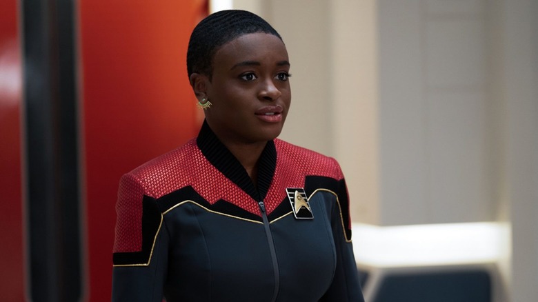 Uhura wearing uniform
