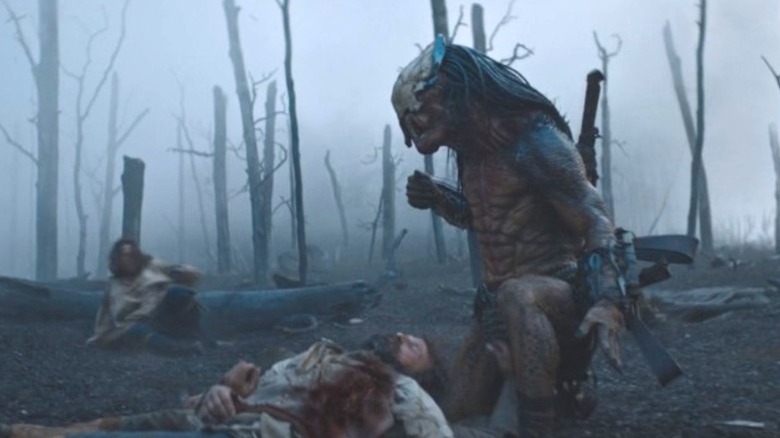 The Predator taking down enemies