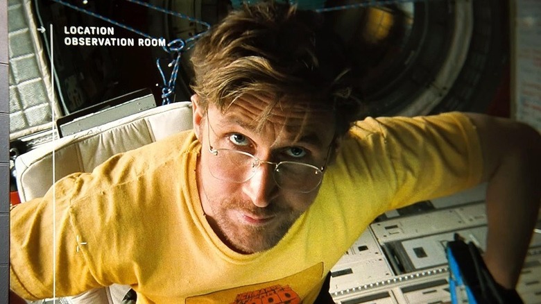 Grace looking directly into a ship camera in Project Hail Mary