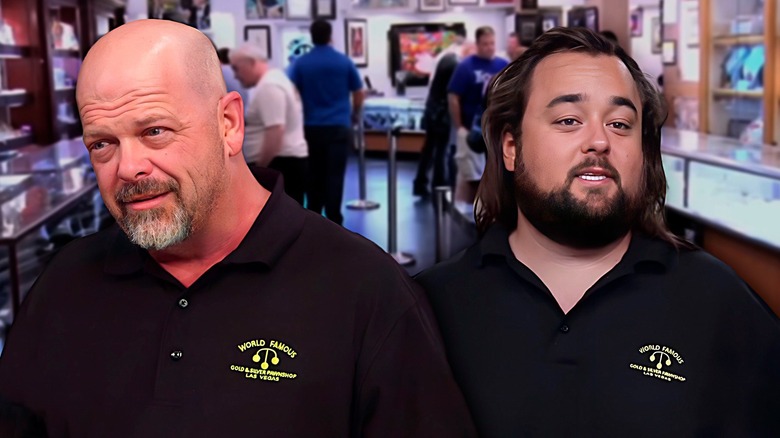 Rick and Chumlee in store